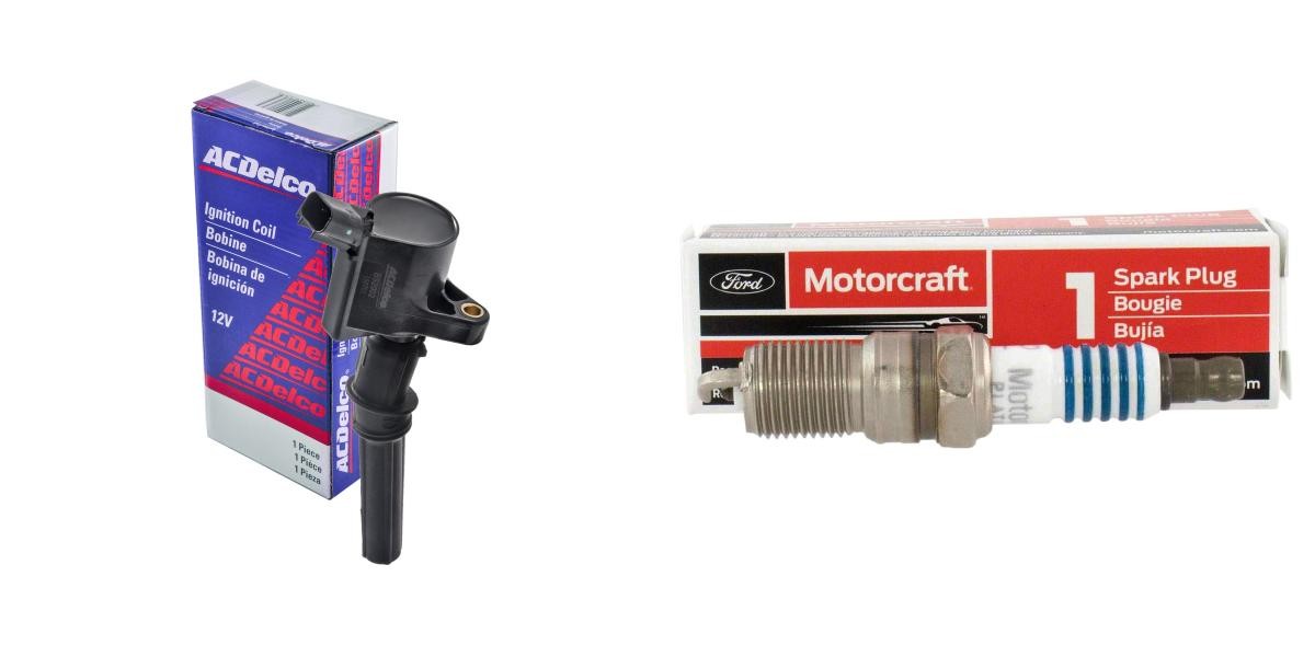 Set of 1 Ac Delco Ignition Coil BS2002  1 Motorcraft Spark Plug SP479