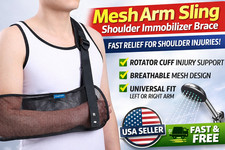 Mesh Arm Sling Shoulder Immobilizer Brace Rotator Cuff Injury Support Black