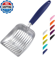 Cat Litter Scoop, Aluminum Alloy Sifter, Kitty Metal Scooper, Deep Shovel, Long