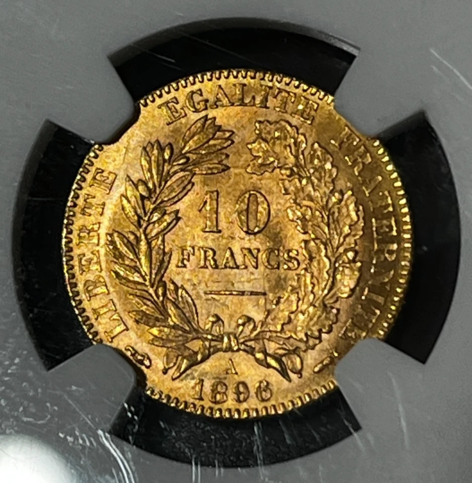 Francia 1863-A 10 francos oro NGC MS65 Foto 3 de 3
