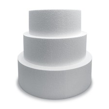 Cake Dummies 6 Inch Deep Round Sizes 3 - 12 Inch Polystyrene Dummy Cakes