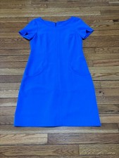 Vince Camuto Womens Shift Dress Size 6 Purple Knee Length Cap Sleeve Scoop Neck