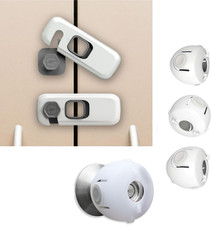Child Proof Door Knob Covers, Toddler Door Locks, 4 Pack/White  Childproof