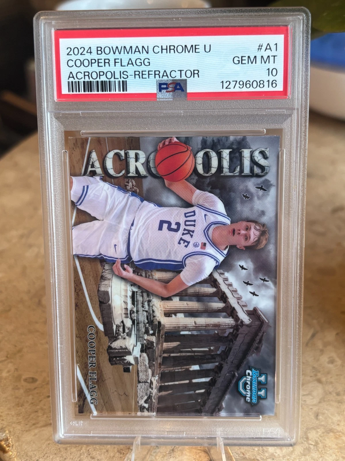 Deal for 2024 Bowman Chrome U Cooper Flagg Acropolis Refractor PSA 10 GEM MINT Duke RC 🔥