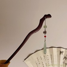 17.5cm Chinese Imitation Jade Water Droplet Tassel Hairpin Hanfu Accessories