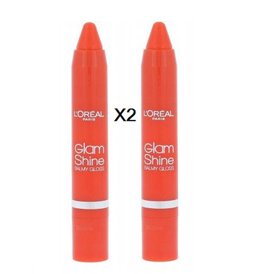 L'Oreal Glam Shine Balmy Gloss - 910 Bite The Maracuja 2er Pack, RAR!
