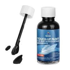 Boat Paint Black Touch Up Pen High-Gloss Boat Scratch Repair Marine Topside B...