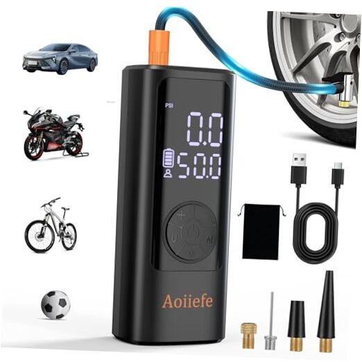 Tire Inflator Portable Air Compressor,150 PSI Mini Rechargeable Cordless 