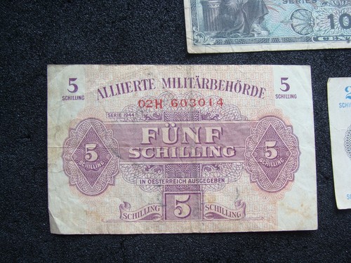 5 Militärscheine/Papiergeld, Österreich, USA. - Bild 2 von 6