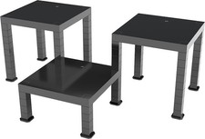 Black Plastic Display Stands Set of 3 - Simple Build-On Type
