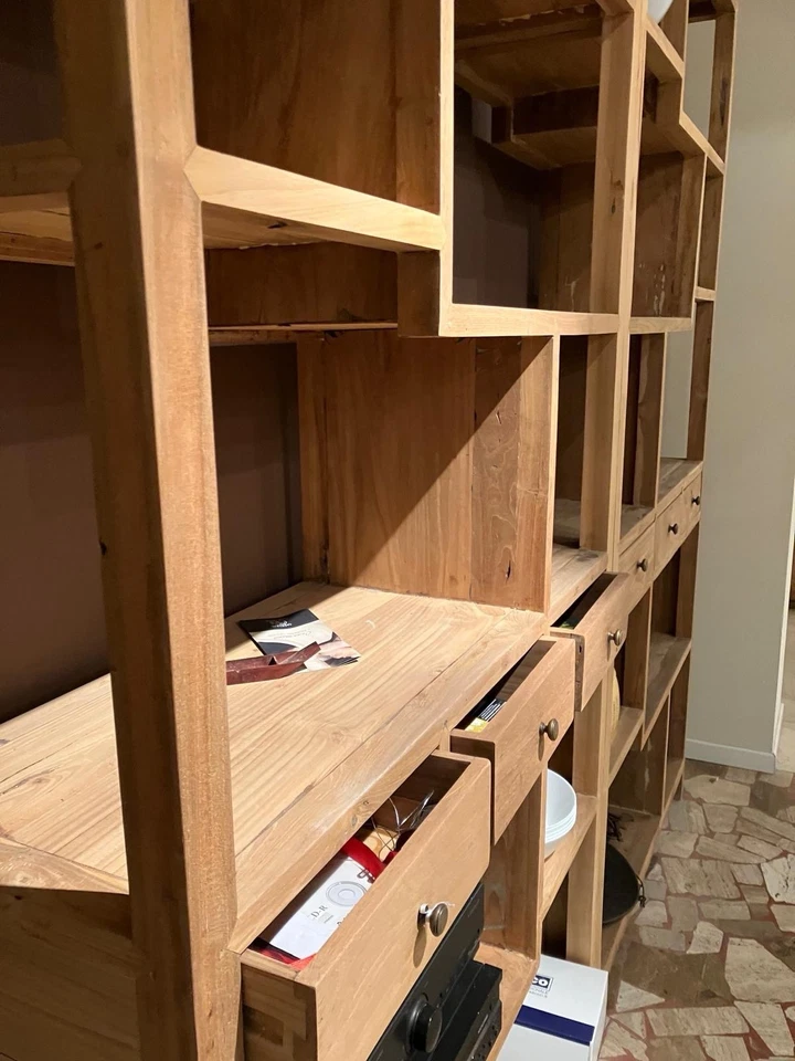 Libreria In Teak Divisibile In Due Parti - Immagine 2 di 4