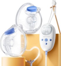 BabyVogue Hands-Free Electric Wearable Breast Pump 2 Modes 9 Levels Nursing