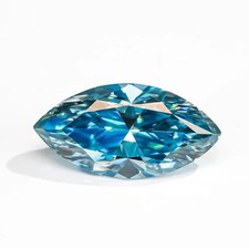 1 Ct Fancy Blue Marquise Cut VVS1 Diamond Premium Quality Loose Gemstone 10x5 MM