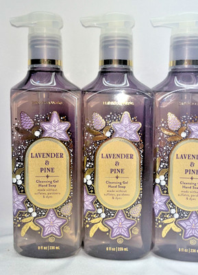 1 Lavender & Pine Cleansing Gel Hand Soap Bath & Body Works 8 fl oz