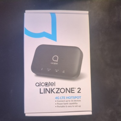 Alcatel Linkzone 2 4G LTE Hotspot Portable Wi-Fi 16 Device 4400 mAh Black Sealed