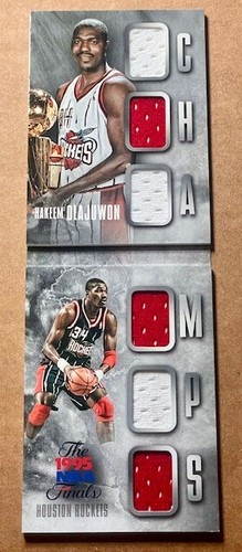 2015 Preferred Hakeem Olajuwon “Champs” The 1995 NBA Finals Jersey Booklet #/99