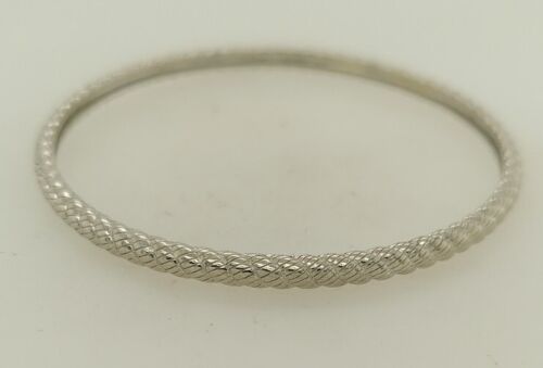 Judith Ripka Sterling Silver Cable Bangle Bracelet - Afbeelding 1 van 4