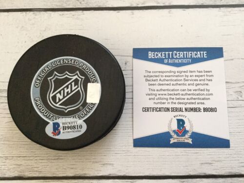 Rick Nash Autographed Signed NY New York Rangers Hockey Puck Beckett BAS COA b - Picture 2 of 3