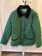 Dickins & Jones Women’s Green & Navy Quilted Jacket Size 12