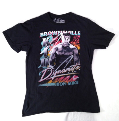 R Lamar Iron Mike Tyson Kid Dynamite Black T-Shirt Men's Small Brownsville