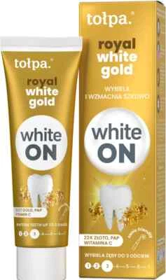 Tołpa WhiteOn Royal White Gold Toothpaste Whitening & Strong Enamel 75ml