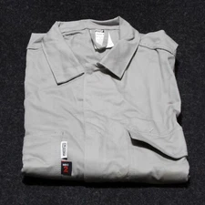 Coveralls Magid FR 2112 HRC 2 Flame Resistant Gray Zip & Snap Up Size Large NEW