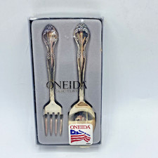 Vintage Oneida Affection 2 pc Baby Set Silverplate Flatwear NOS Made In The USA