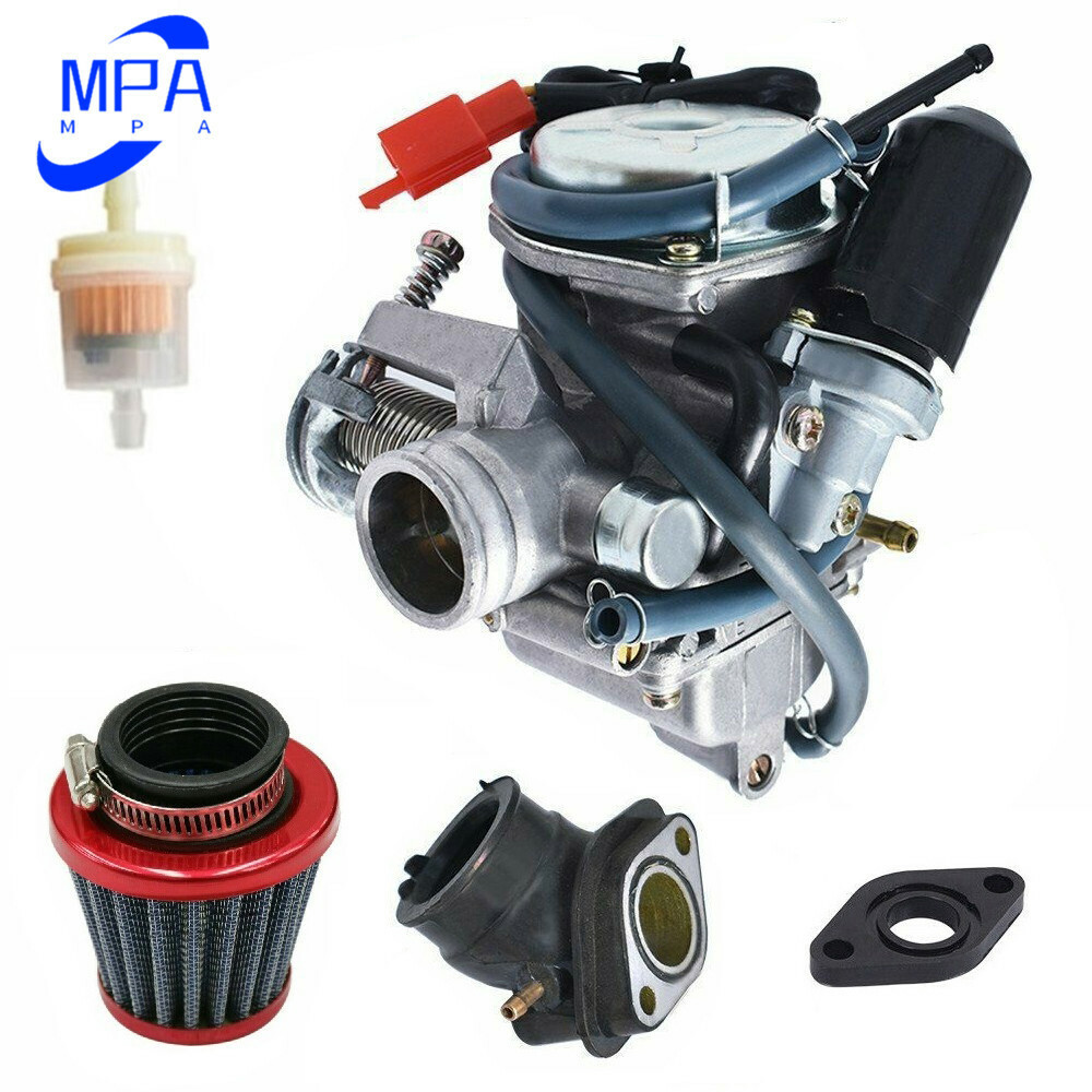 NEW GY6 PERFORMANCE 24MM CARB CARBURETOR 150CC SCOOTER MOPED GO KART ...