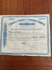 Charles Simon & Company Ltd 1929 10 Shares