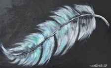 Oil painting 12"X8" mixed media original FEDDER 2/2 MODERN ART HOME DECOR 2024