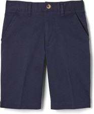 French Toast Boys' Adjustable Waist Flat Front Shorts Navy 20