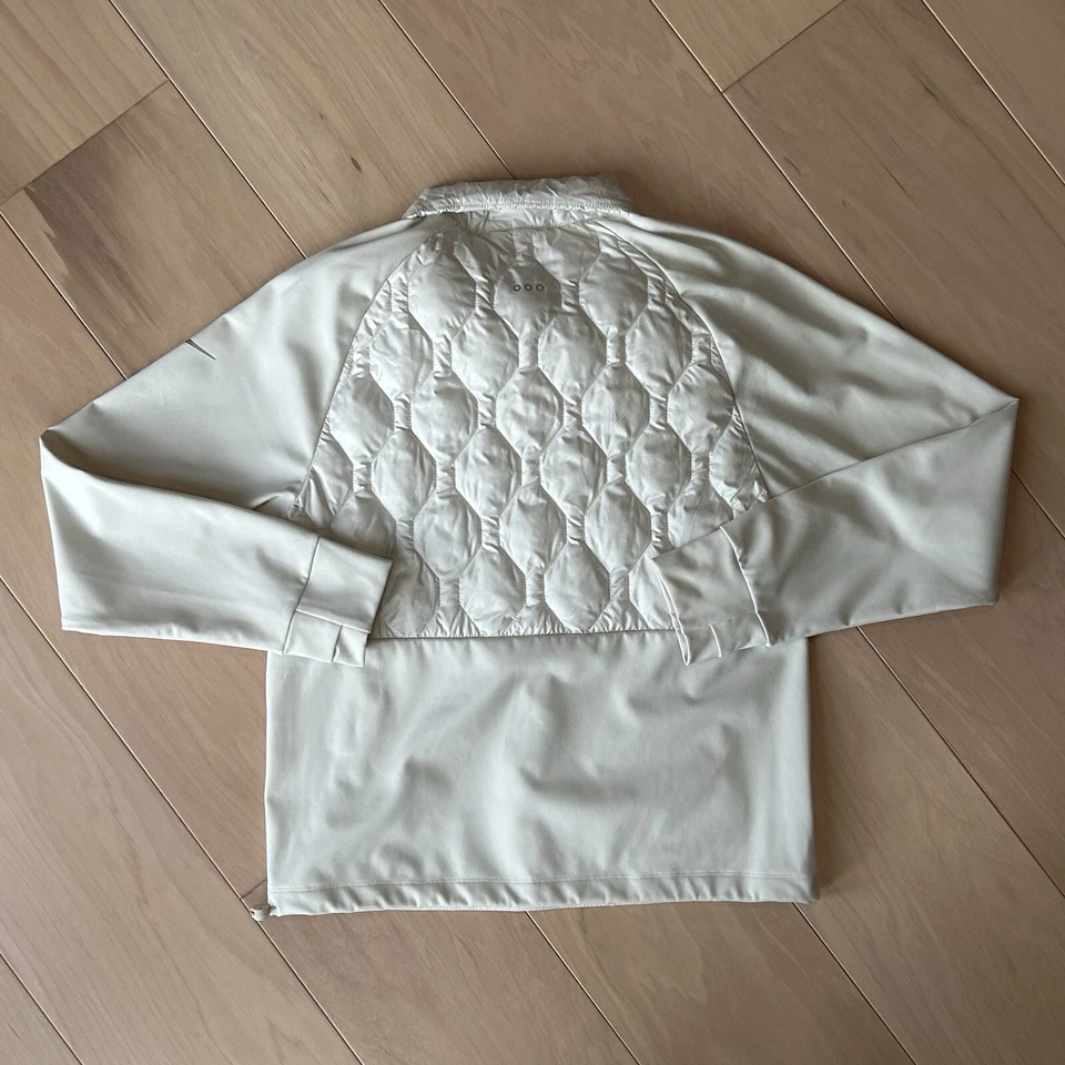 Pullover Saucony Solstice OysterPuff 1/2 cremallera marfil manga larga para mujer 2XS Foto 2 de 4