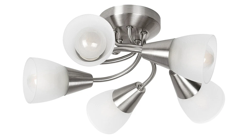 Rabalux 5691 Deckenleuchte 5 Spots Connor, E14, silber, rund, Standard, ø340mm - Bild 1 von 4