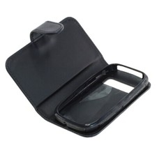 Book Case Etui Handytasche Tasche Hülle f. Nokia C7-00 (Schwarz)