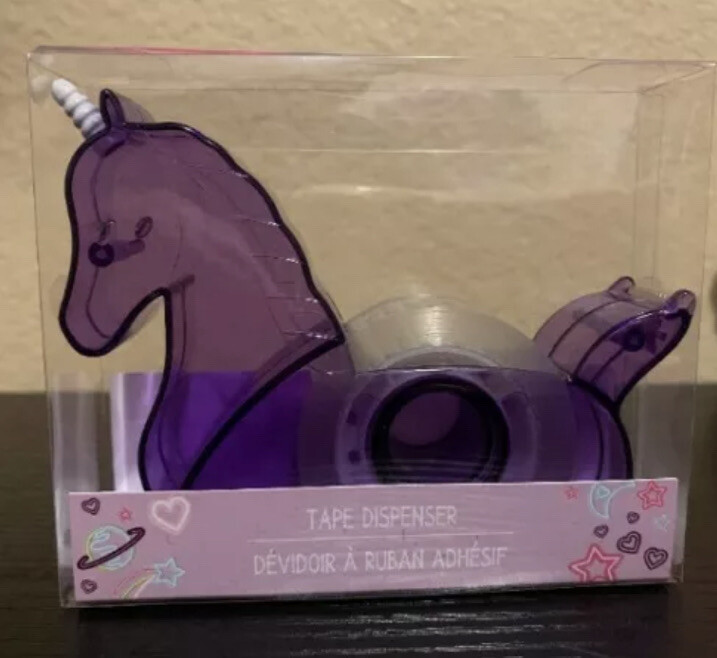 Unicorn Tape Dispenser w/ Clear Sticky Tape Home Office Stationery Novelty-image
