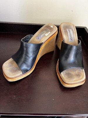 Vintage Bronx Mule Slides / Wedge /leather Upper Size 37 | eBay