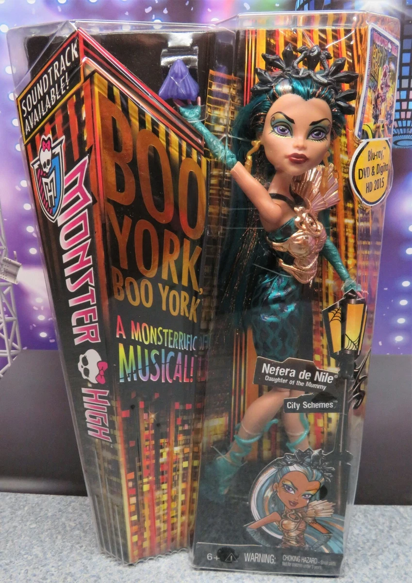 Nefera de nile boo york na caixa doll mattel  Monster high, Monster high  dolls, Monster high characters