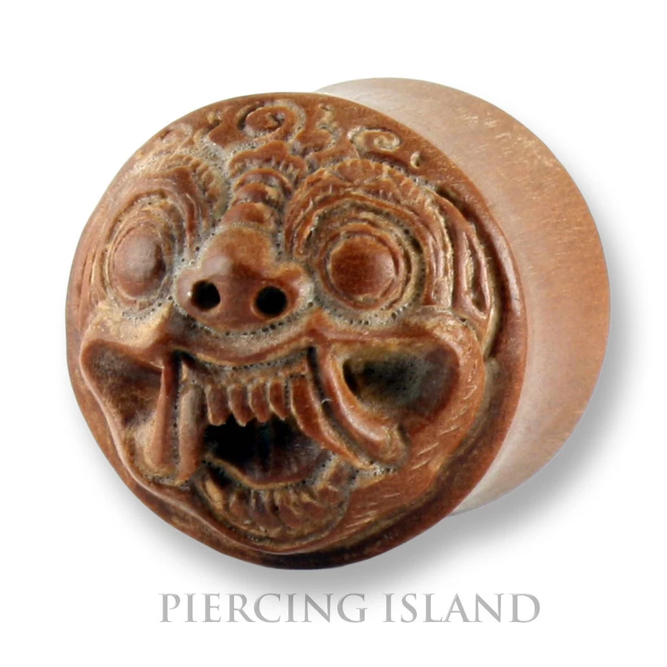 14/16/18/20/22/ 24mm Holz Wood BARONG Flesh Tunnel Ear Plug Ohr Piercing 273 - Bild 1 von 1
