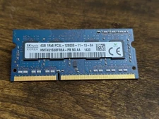 4GB DDR3 1600MHz PC3L SO-DIMM Memory Module (SK Hynix Brand) - Used Working