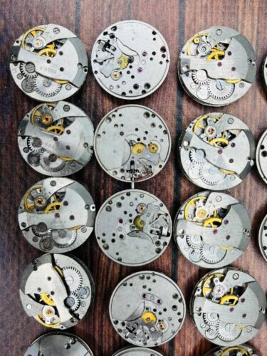 Vintage Uhrwerke Zahnradsatz 55 tlg rund 20mm Mechanismen Steampunk Teile - Bild 3 von 13