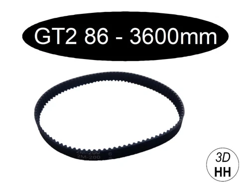 GT2 je nach Größe geschloßener 6mm Zahnriemen (Wahl 60mm - 3600mm)