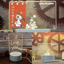 Creative USB Led  Message With Night Note Pen Board Light Board Gift Light