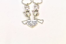Best Friends Heart Keychain Set