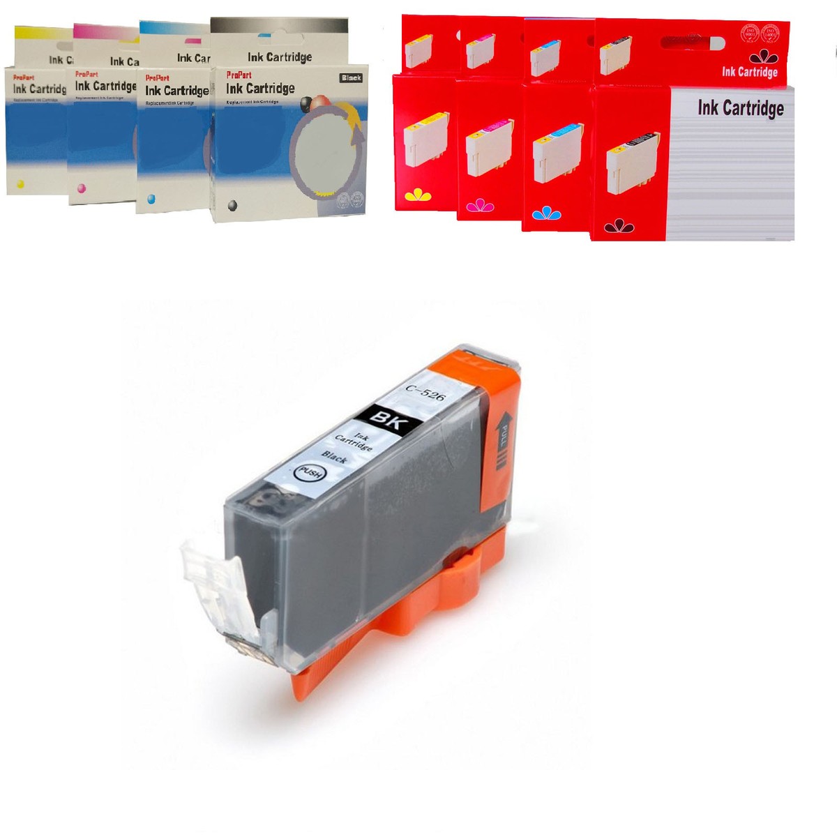 Cartouches Canon PGI-525 CLI-526 - CSF - Noir - Accessoire G&eacute;n&eacute;rique Compatible - Achat / Vente