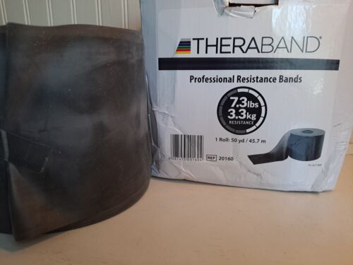BLACK TheraBand by the FOOT Physical Therapy Exercise Resistive Band Heavy - Afbeelding 1 van 8