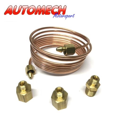 Tim GENUINE Copper Oil Pressure Gauge Pipe Line 6ft with fittings (700011)