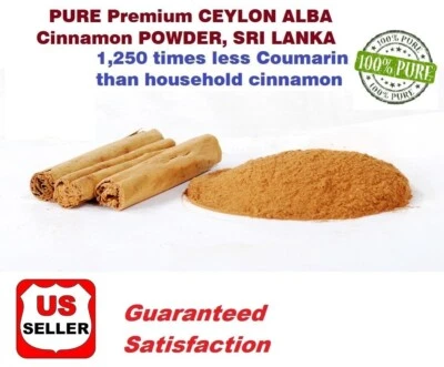 100% PURE Premium CEYLON ALBA Cinnamon Powder, SRI LANKA, 2 oz-10 LBS