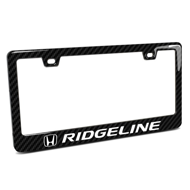 Honda Ridgeline Black Real Carbon Fiber Finish ABS Plastic License