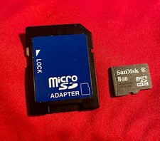 Sandisk 8GB MicroSDHC Class 2 Memory Card w/Adapter