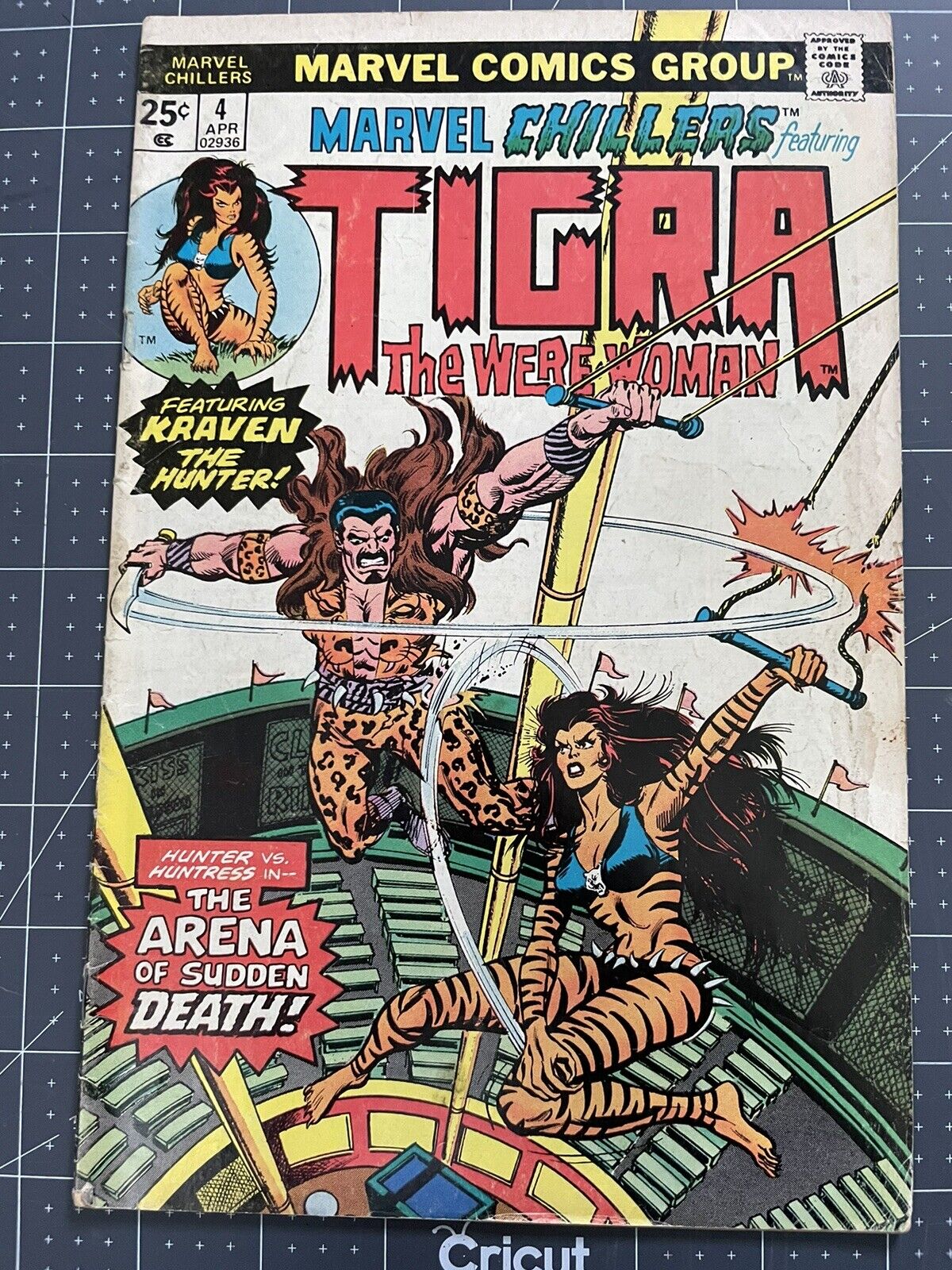 Marvel Chillers #4 Kraven the Hunter Tigra the Werewoman! Marvel 1976